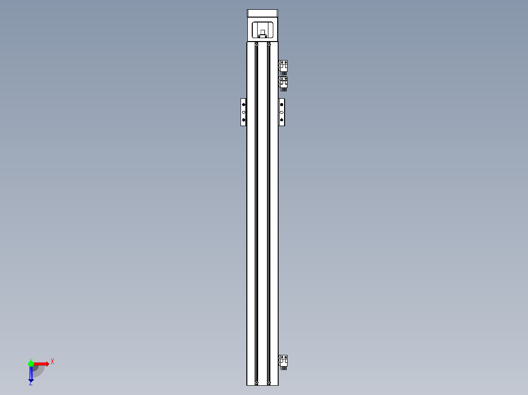 TPA-KNR-60E-1205C-L550A1-M-P40-N3线性模块铝制底座俯视图