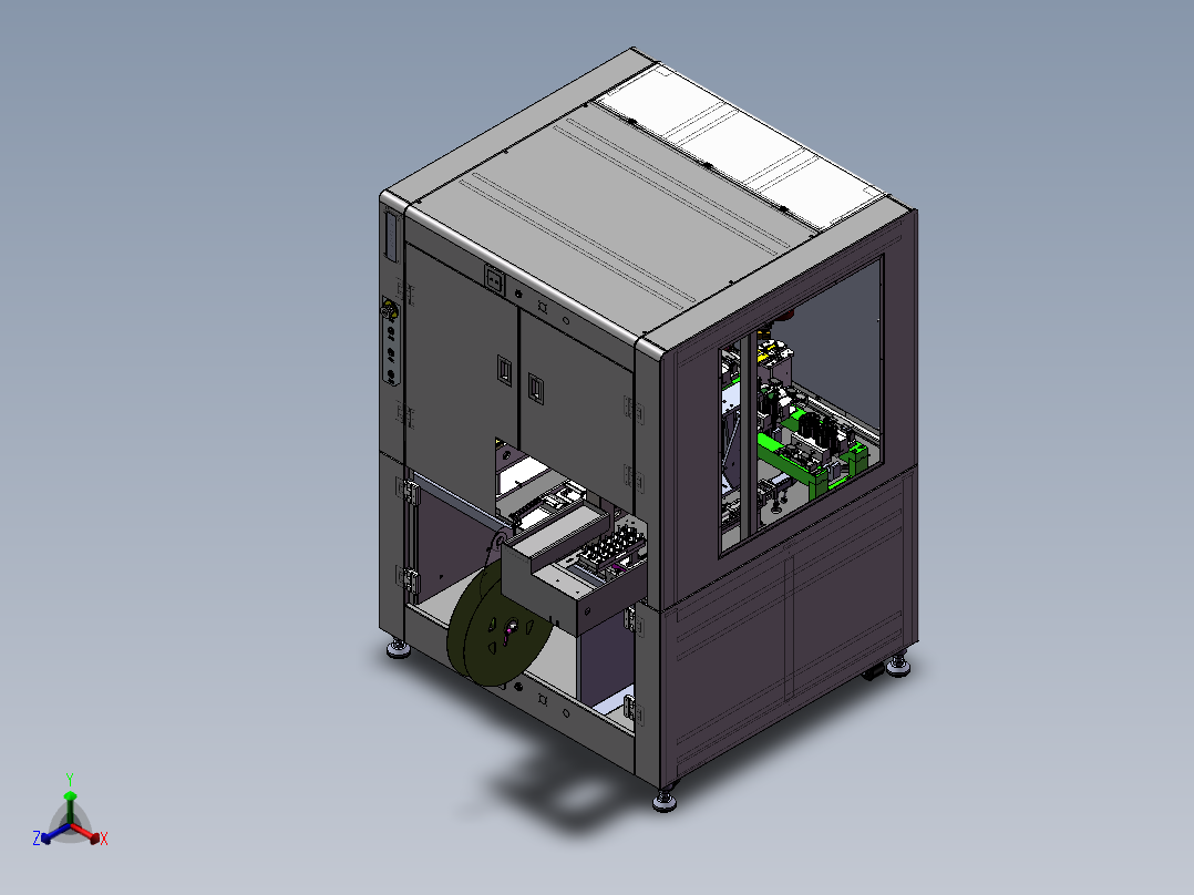 电池联结镍片焊接机sw22可编辑正等轴测图
