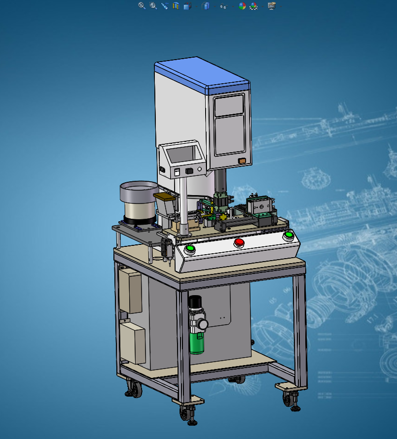 自动电子伺服压力机3D数模图纸 Solidworks设计 附STP