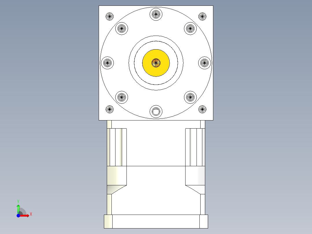 换向器PW210双轴 PGH180-L1 42-180-215-M12前视图
