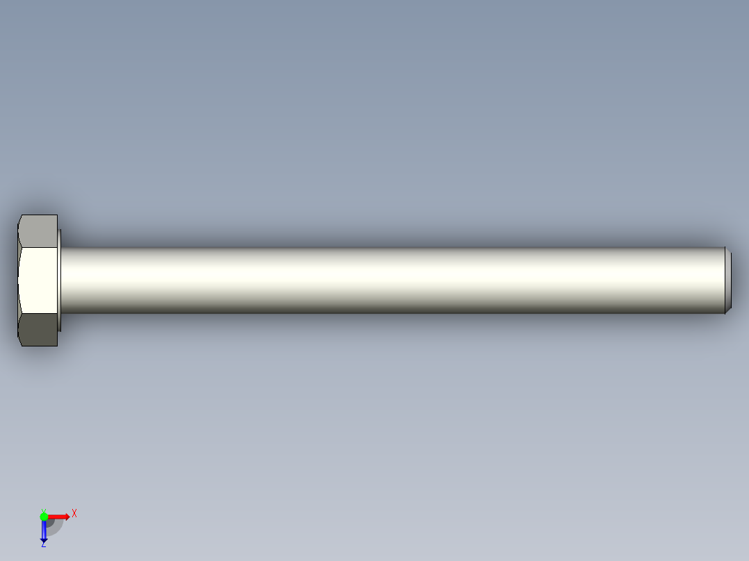 螺栓DIN 931 -大集合（第一部分-M3-M12）俯视图