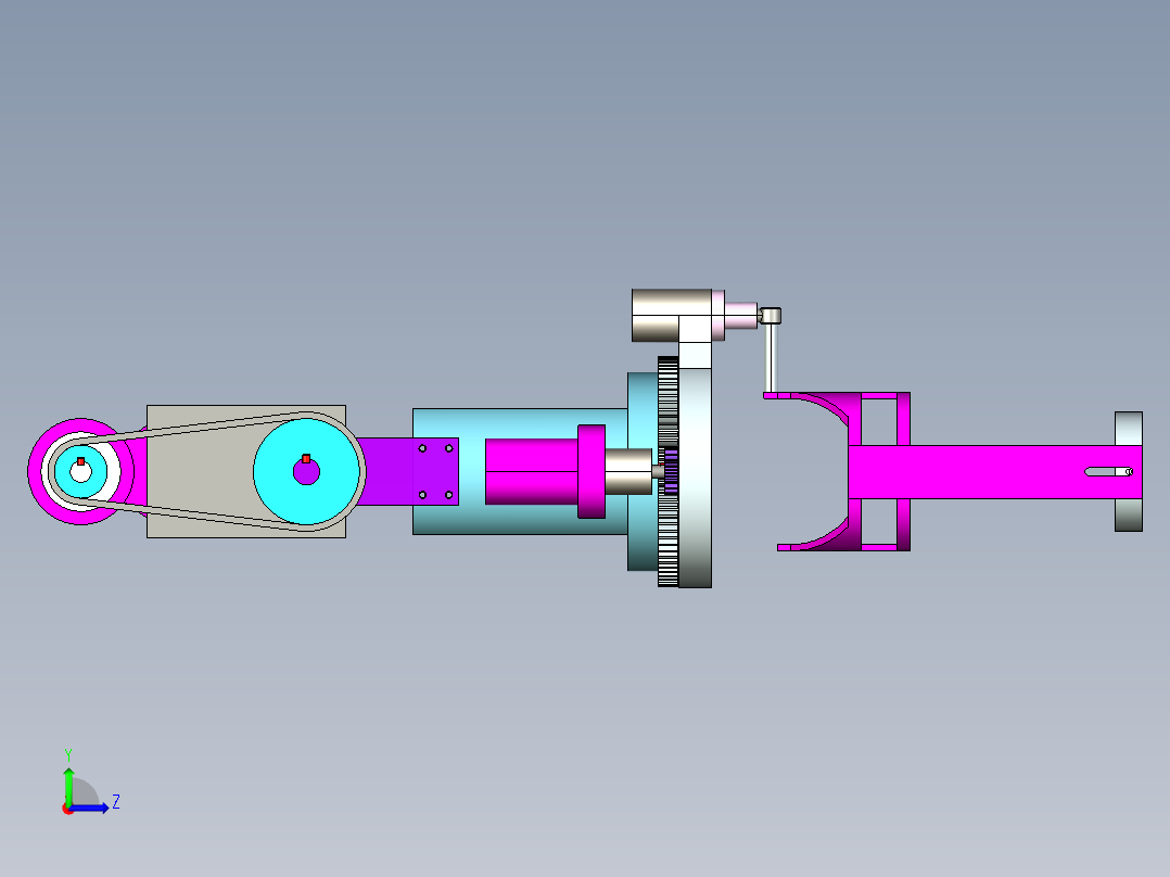 上肢康复机器人设计【三维PROE+动画仿真+8张CAD图纸+说明书】左视图