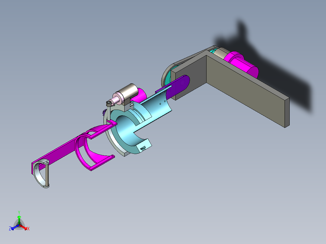 上肢康复机器人设计【三维PROE+动画仿真+8张CAD图纸+说明书】正等轴测图