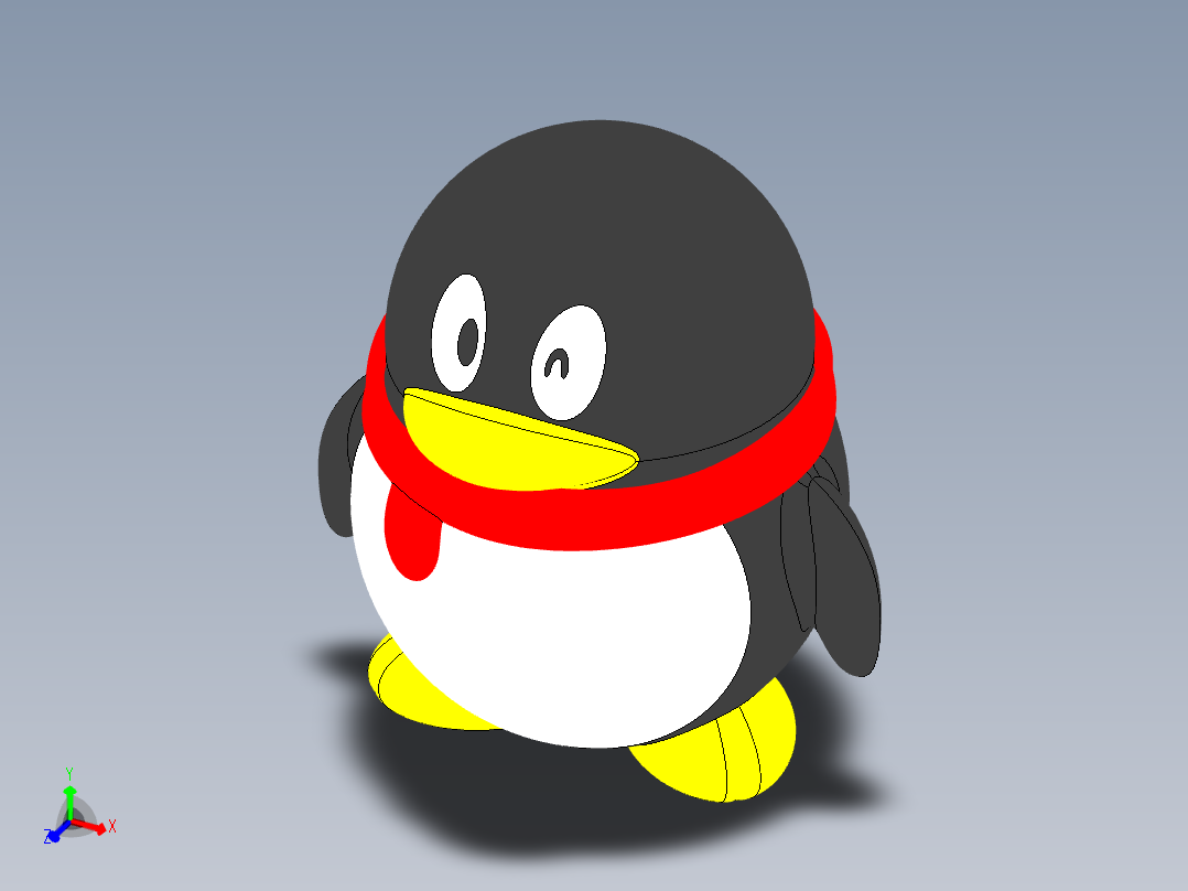 QQ企鹅<span style='color: red'>3D</span>模型