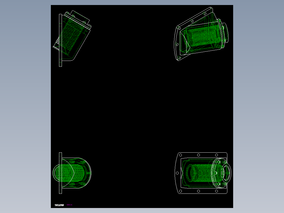過濾器(側裝型)PLRF+C-2D多系列多零件图纸模型