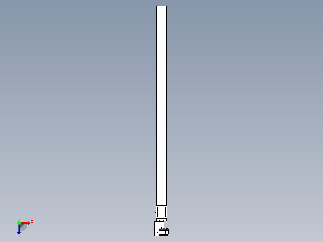 同步带全封闭直线模组TPA-HCB-105D-90-L1950-ML-Y-P20-N3俯视图