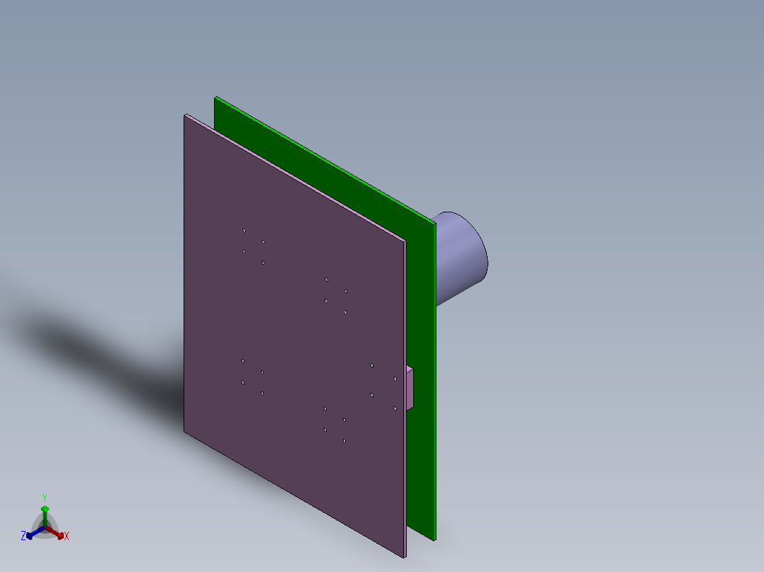 振动台 x_t三维+dwg二维图正等轴测图