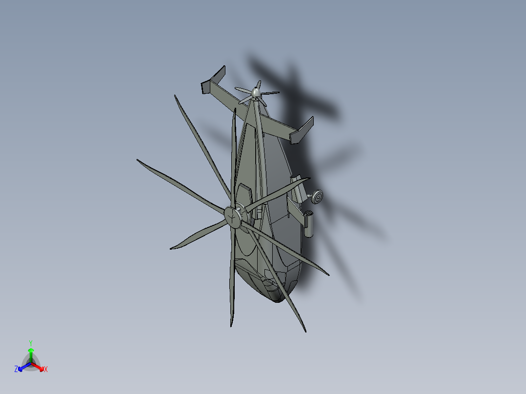 西科斯基-97突袭机正等轴测图