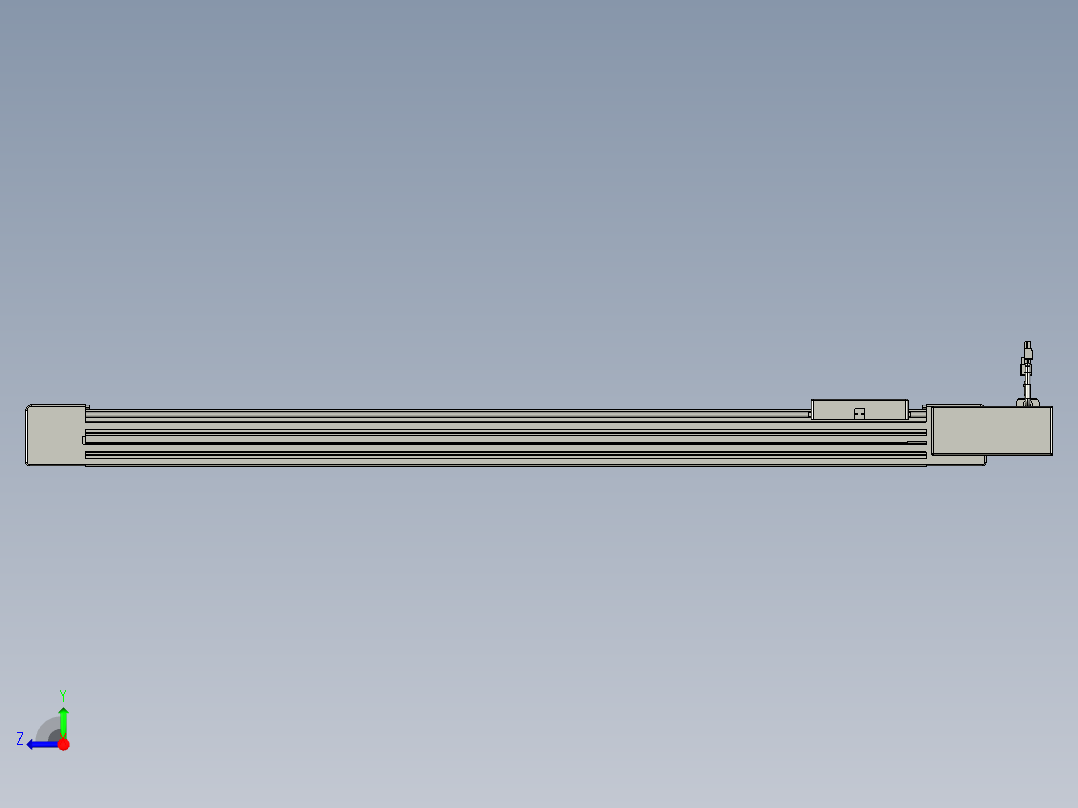威洛博直线电机模组EB6-L70-S950-BR-P40-MS3右视图