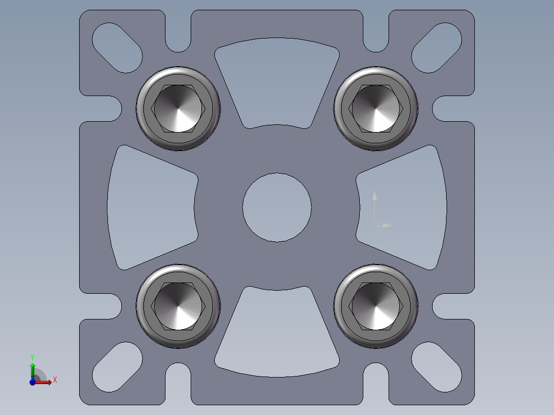 铝型材及其附件5.32.50.100100.M20前视图