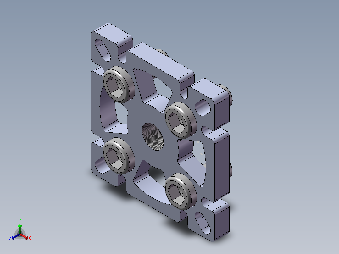 铝型材及其附件5.32.50.100100.M20正等轴测图