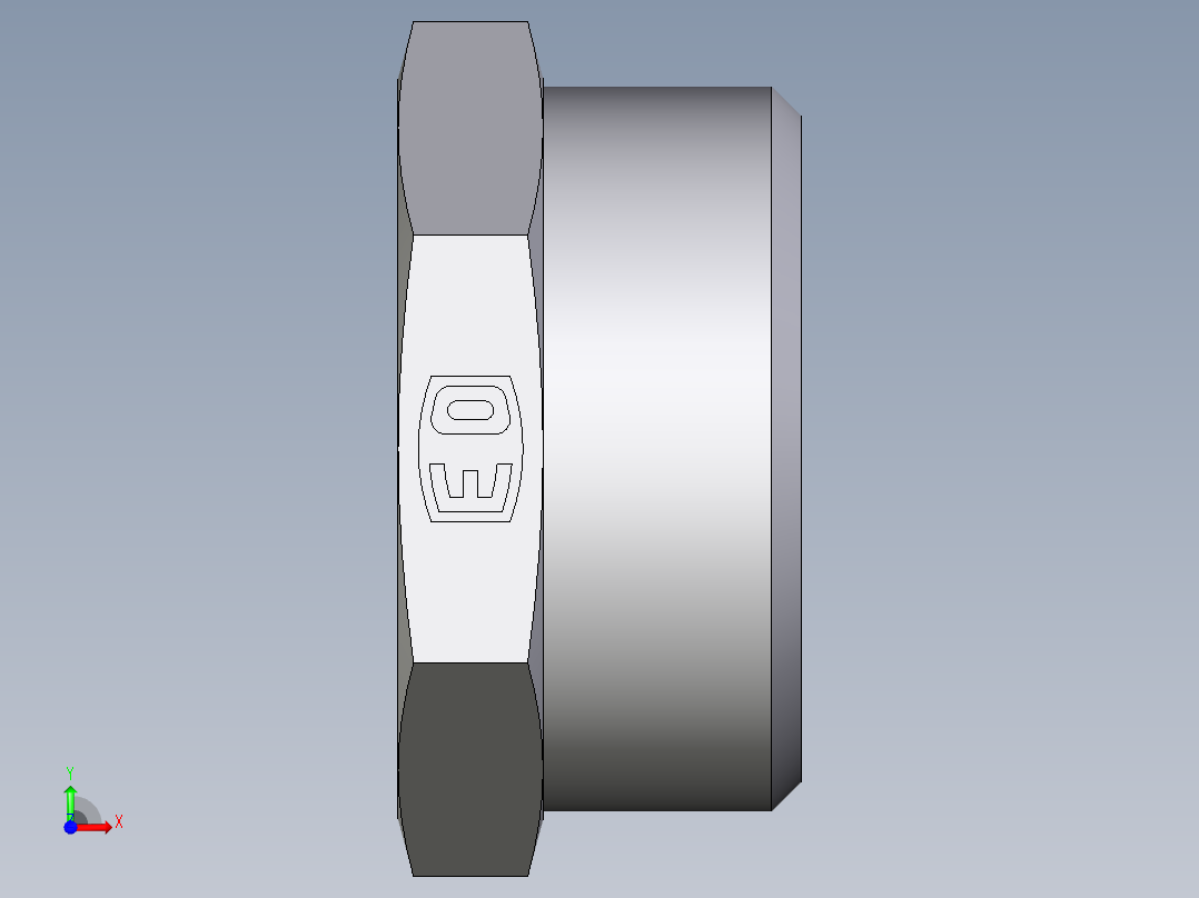 卡套式工业通用硬管接头EO_Blanking_plug_for_tube_ends_ROV35L71X前视图