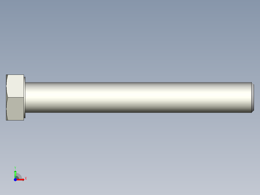 螺钉-DIN_931-M24x3x180_36.stp前视图