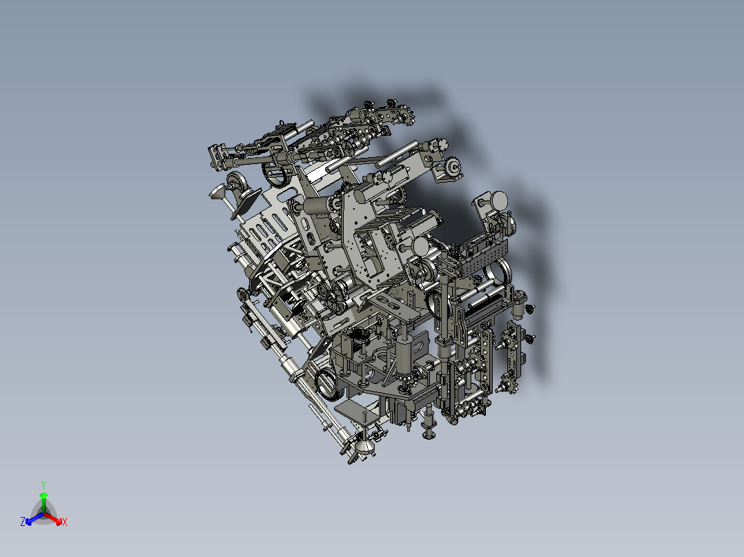 动力能源发电机正等轴测图
