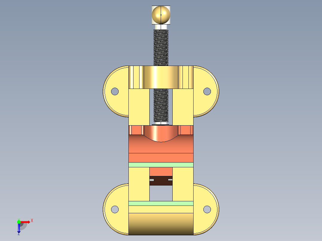 2023.02月-机用虎钳creo6.0俯视图