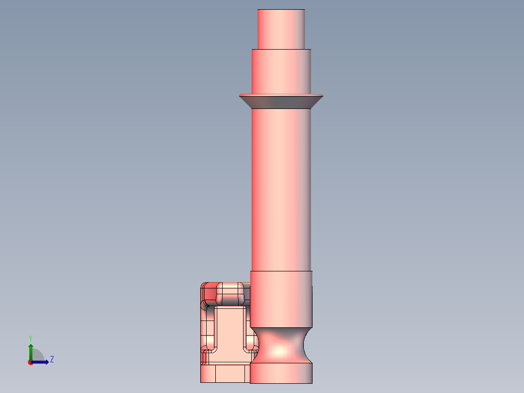 锁头与锁座3D模型左视图