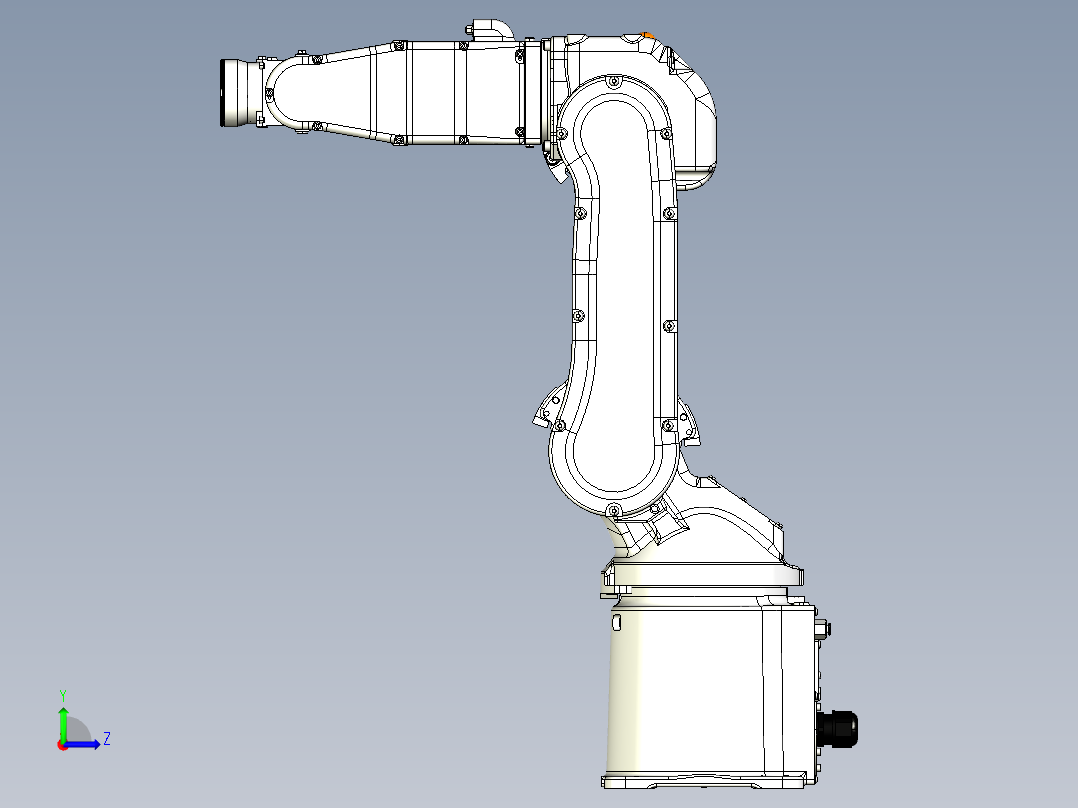 M78-小六轴机器人机械手 机械设计参考资料 3D模型三维模型左视图