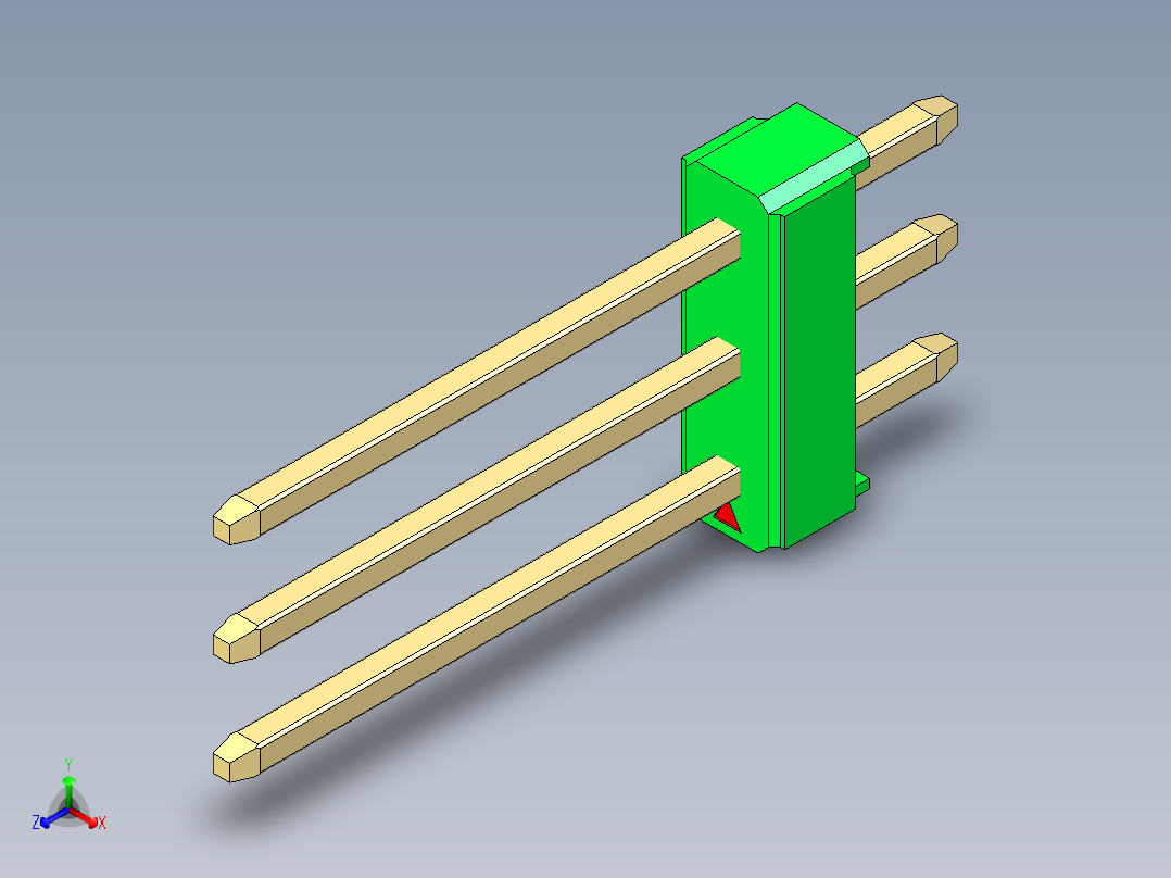 彩色公头100mil（2.54mm）系列-DS1021_green_3x01p_100mil_Type5_rev1.0