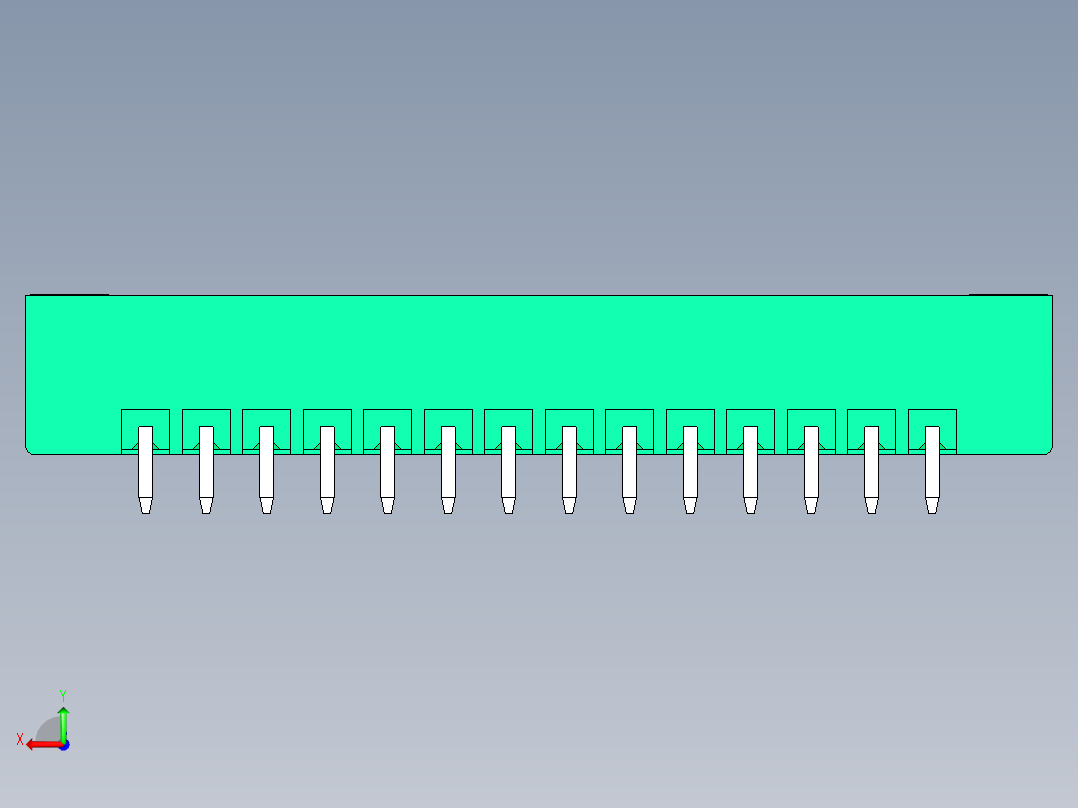 DEGSON 15EDG（公头） 3.5mm 螺钉锁紧，插拔式接线端子 FullPack-15EDGVM-3.5-14P-14-00AH后视图