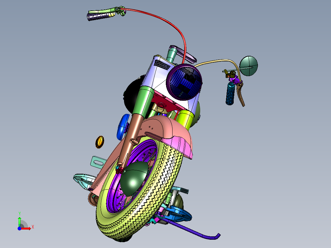 FL系列巡航型摩托车前视图
