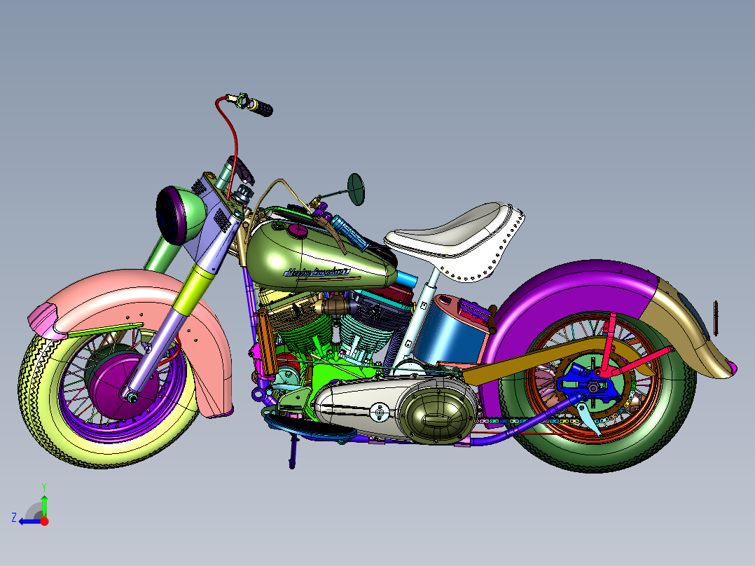 FL系列巡航型摩托车右视图
