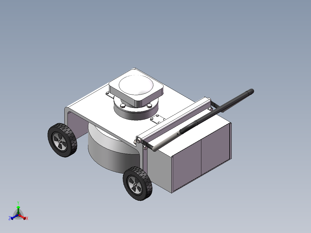 手推式草坪修剪机设计三维模型+90+24.4.24+003正等轴测图