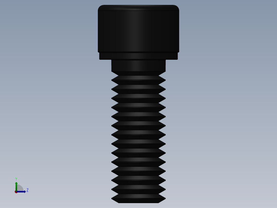 紧固件-0.3750 Socked Head左视图