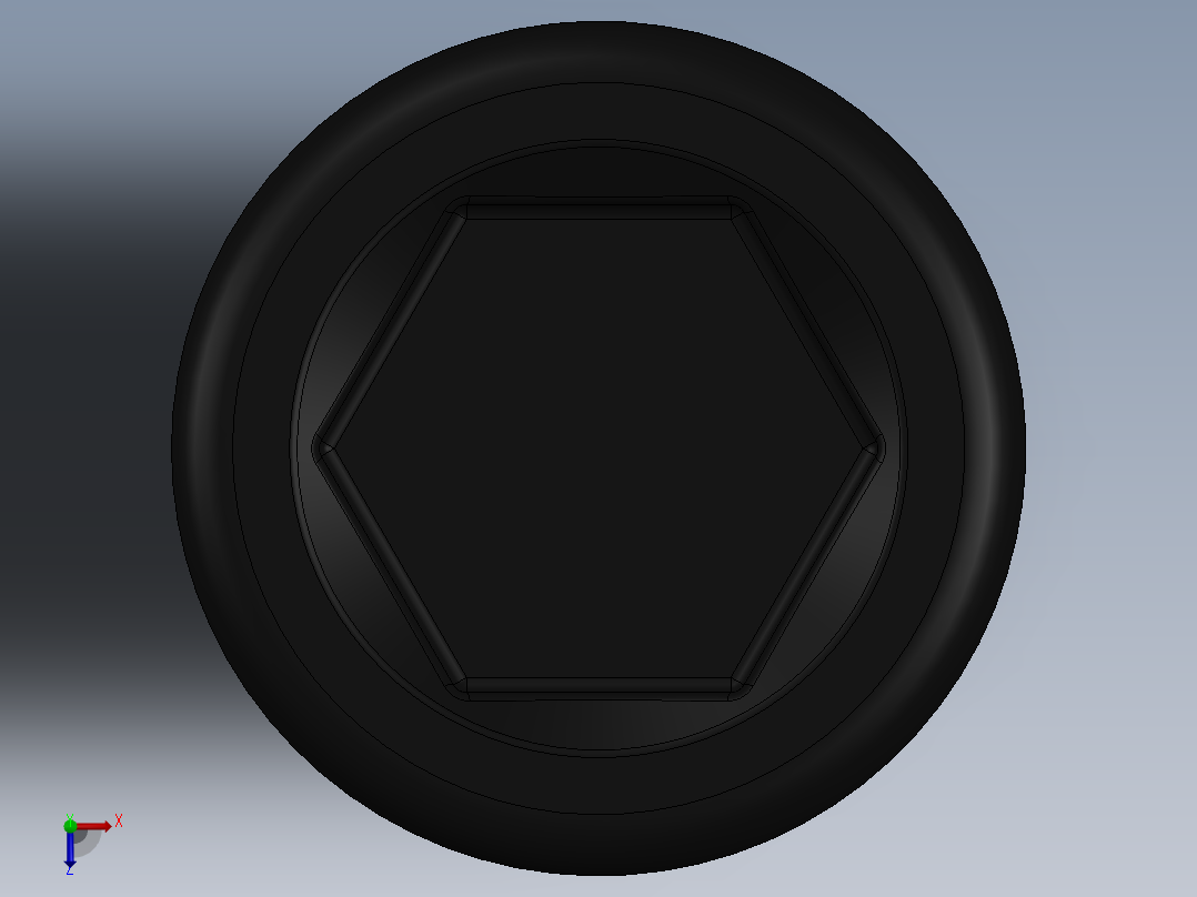 紧固件-0.3750 Socked Head俯视图