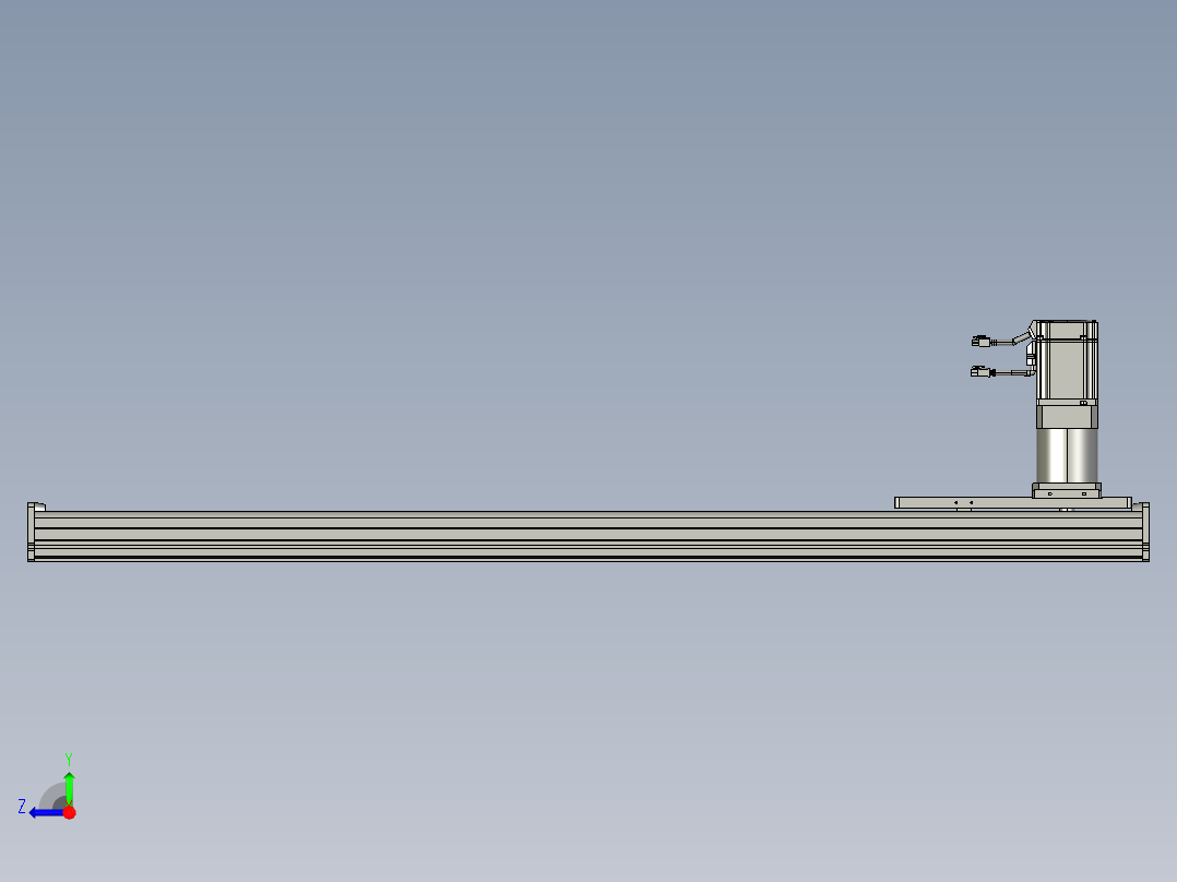 东锦齿条传动DH175G-L167-S1100-BU-减速机+750W.STEP右视图