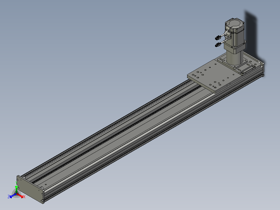 东锦齿条传动DH175G-L167-S1100-BU-减速机+750W.STEP正等轴测图