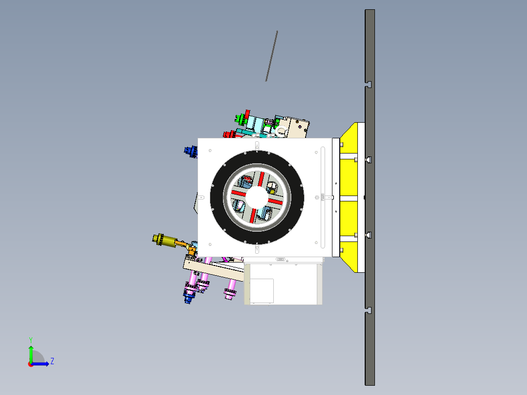 汽车副车架-液压夹具左视图