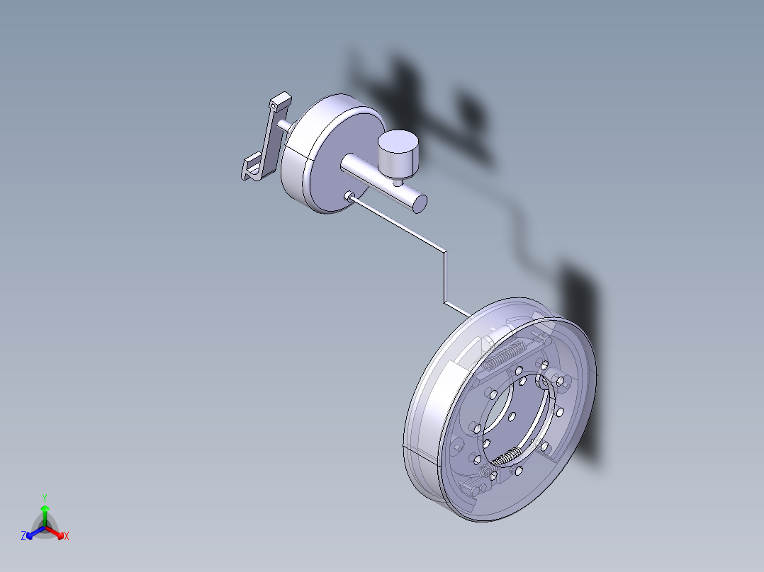 鼓式制动器制动系统CATIA三维=451553=100