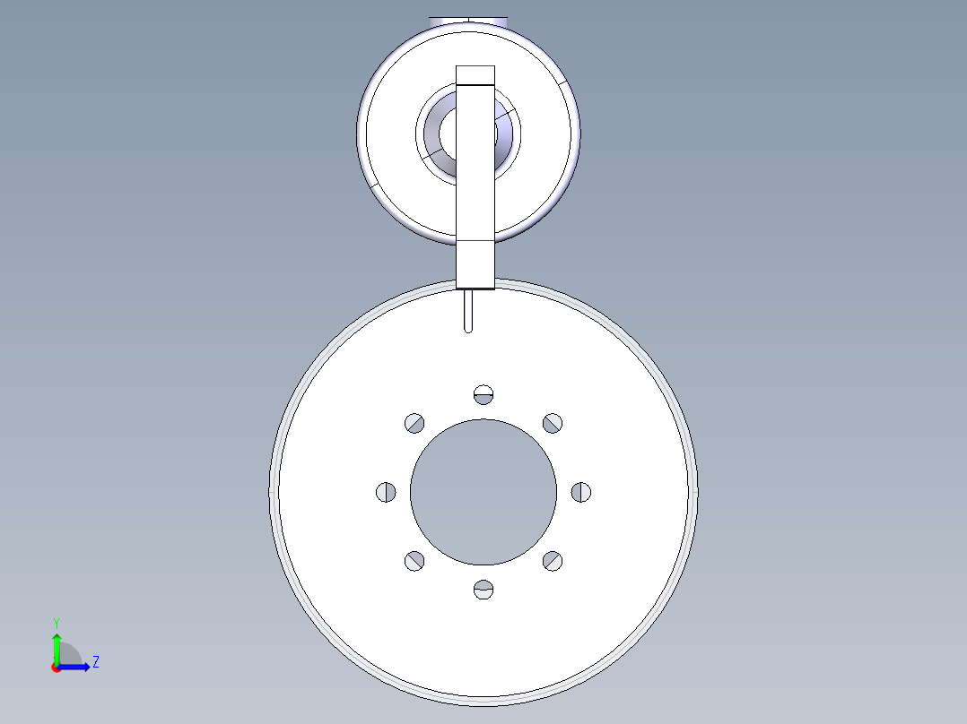 鼓式制动器制动系统CATIA三维=451553=100左视图
