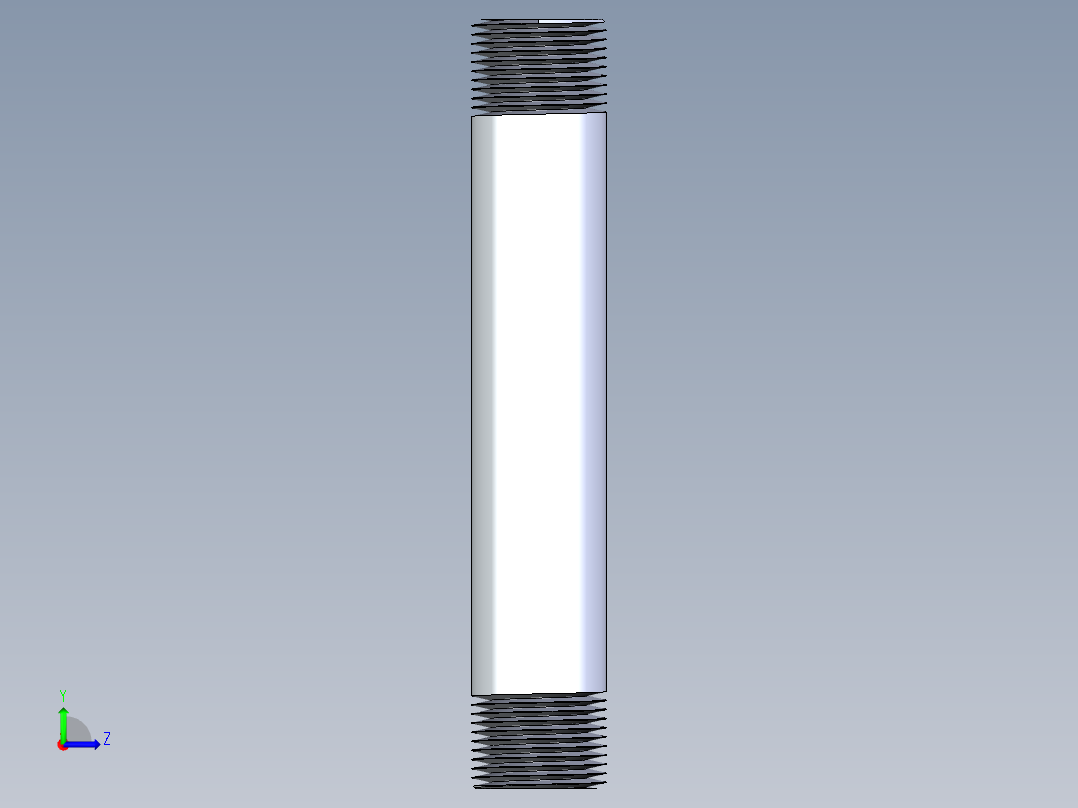 聚氯乙烯配件33-Sch80_Nipple_MPTxMPT_861-109_0.75in x 6in左视图