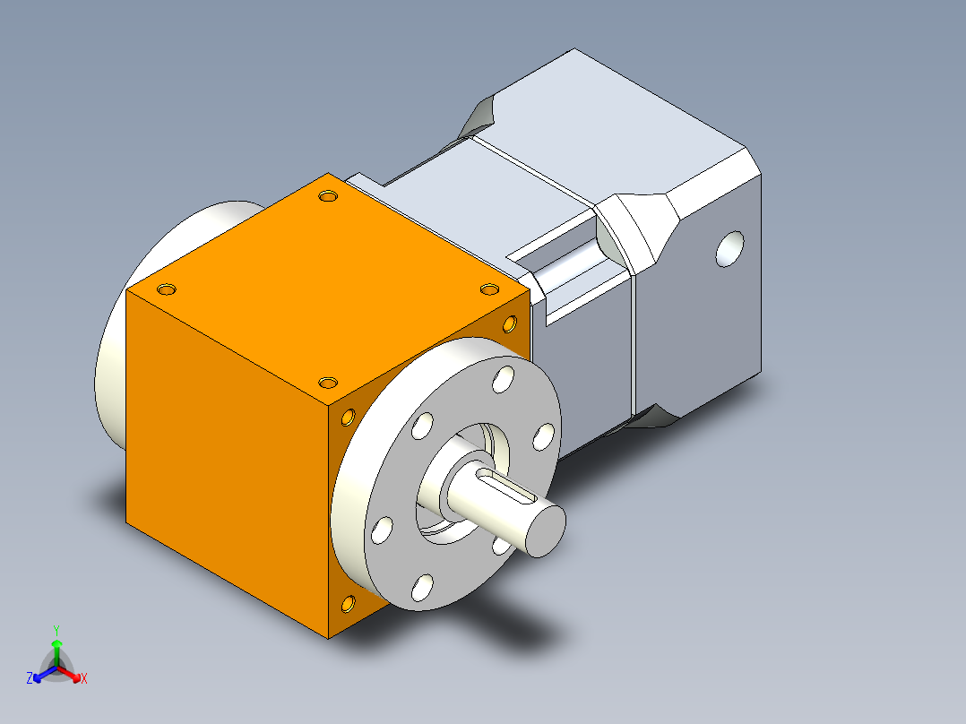 换向器PW90单轴 PGH90-L1 19-80-100-M6.stp正等轴测图