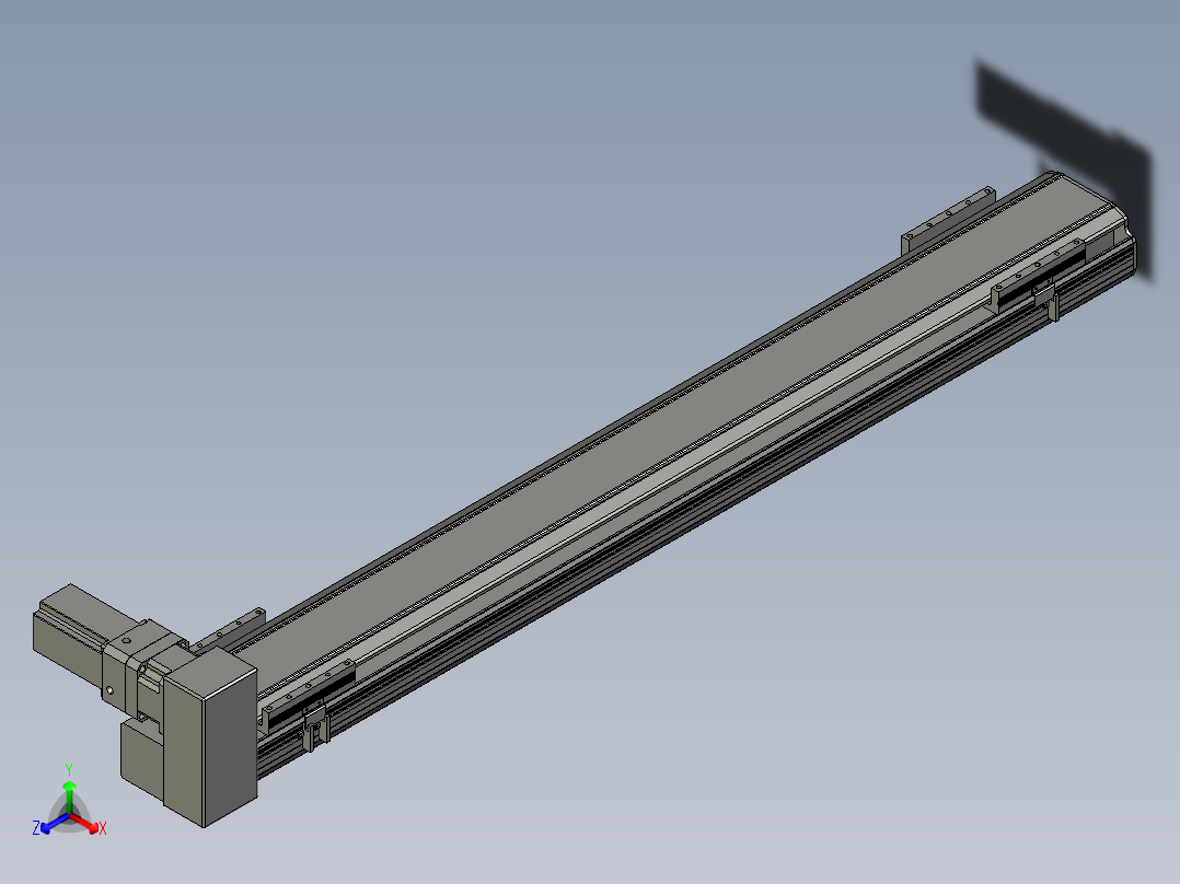 直线模组LHB17-L40-S1250-RU设计图纸正等轴测图