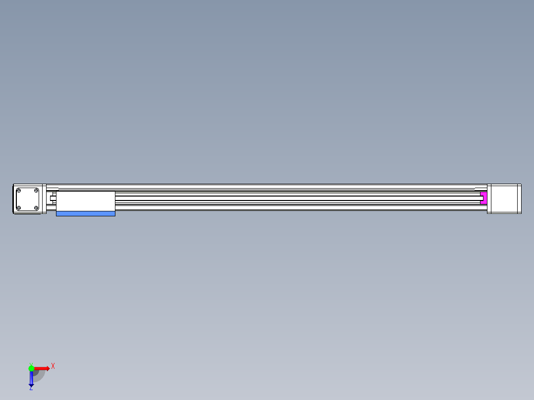 威洛博LB.GB同步带传动--欧规系列GB8-L192-S1100-BL-P75-K俯视图