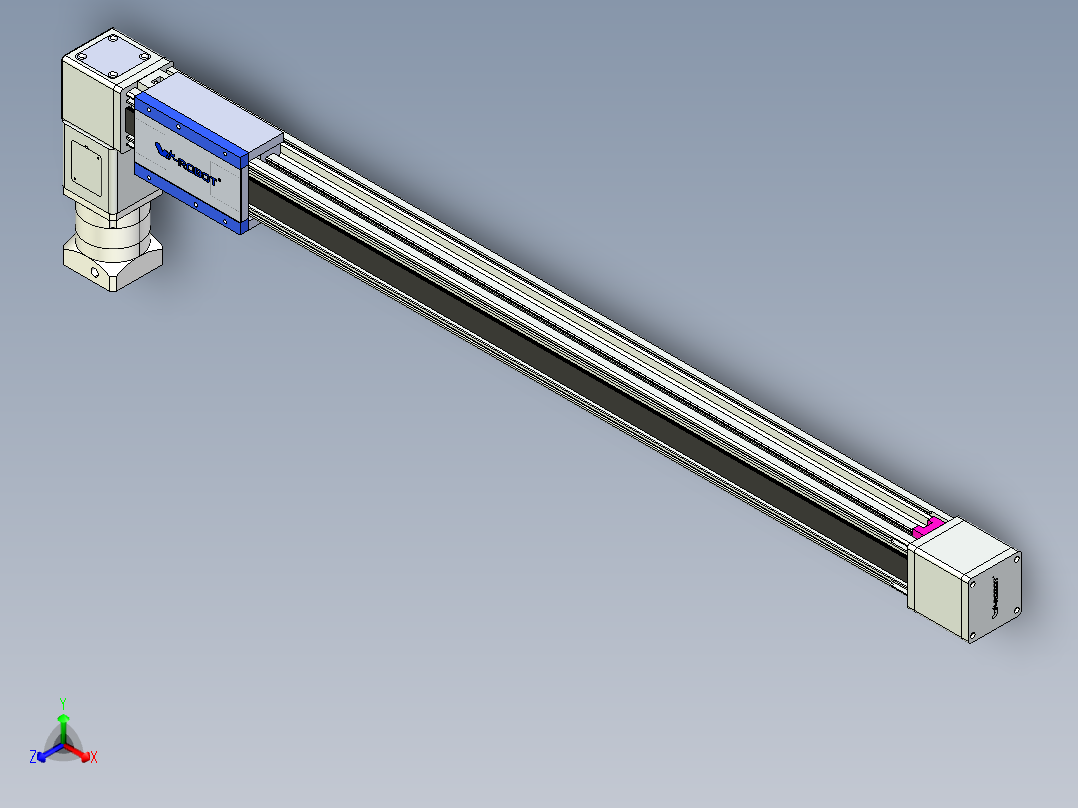 威洛博LB.GB同步带传动--欧规系列GB8-L192-S1100-BL-P75-K正等轴测图