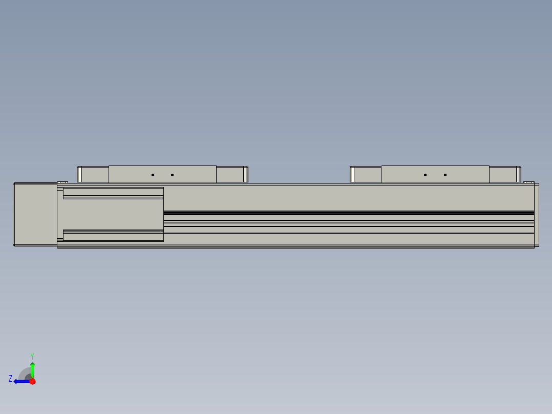 直线模组LHC14-S250-L设计图纸右视图