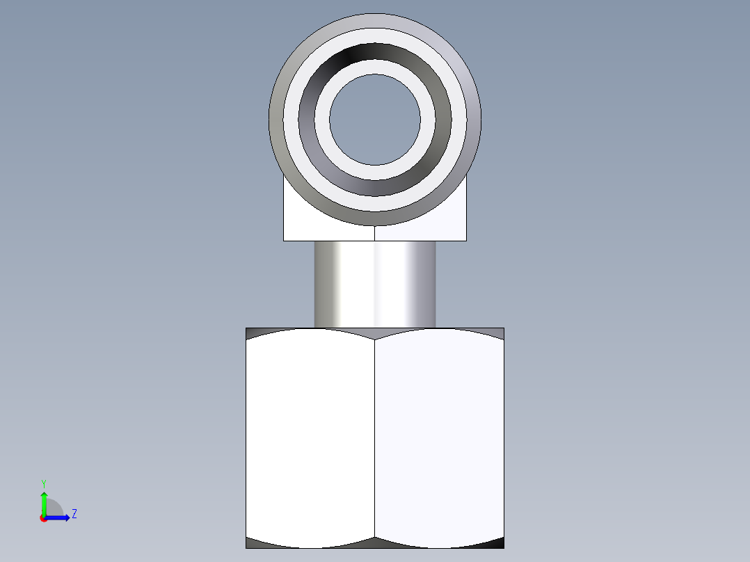 卡套式工业通用硬管接头EO_Standpipe_branch_tee_EVT08LOMDCF左视图