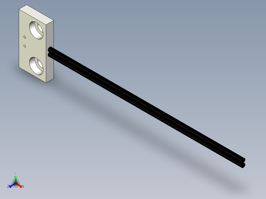 支架光纤_漫反射型FR-W14正等轴测图