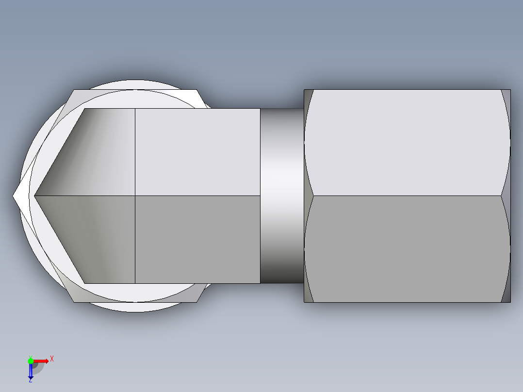 卡套式工业通用硬管接头EO_Adjustable_Locknut_elbow_WEE06SMCF俯视图