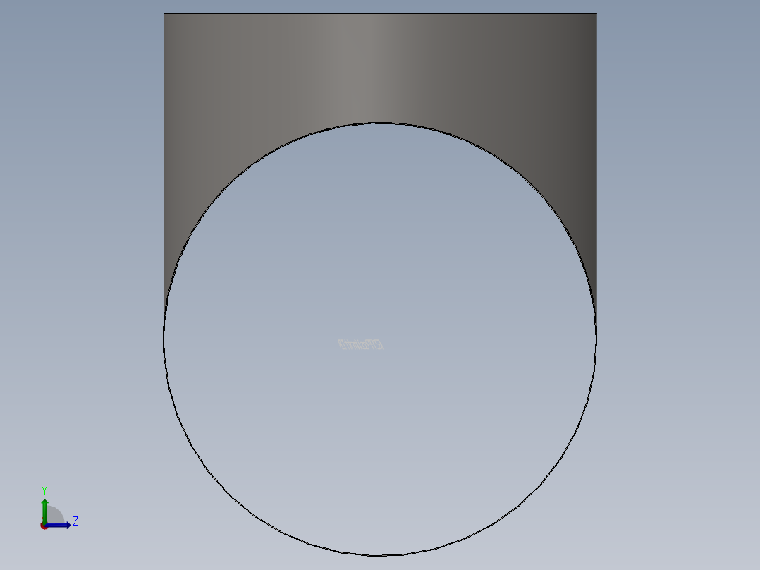 hvac round duct tee左视图