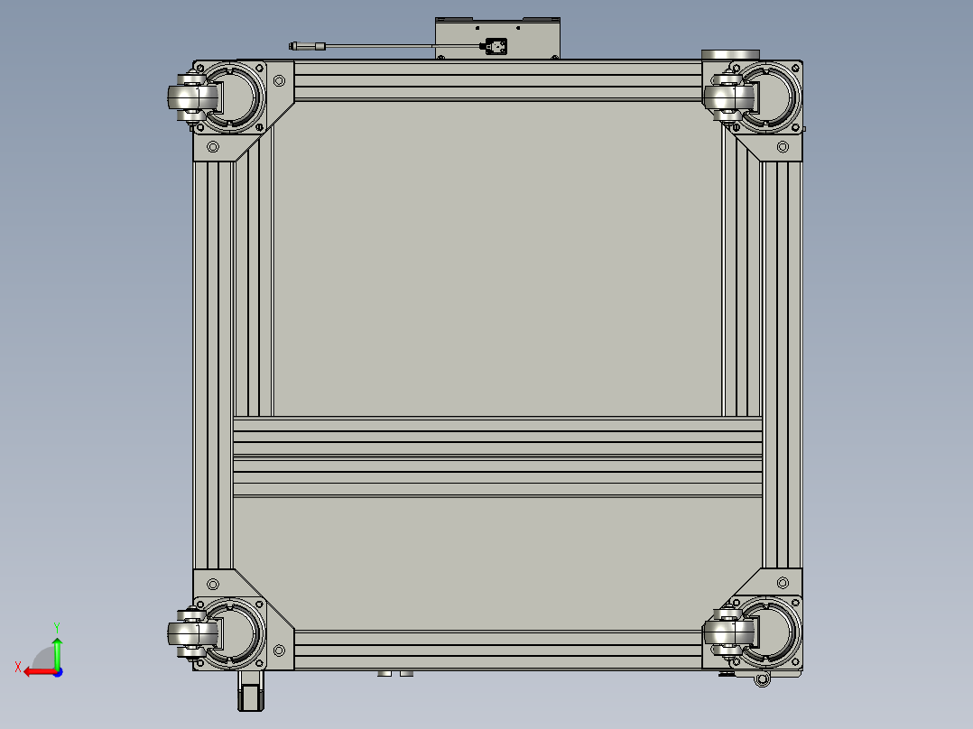 非标自动化检测设备工作台后视图