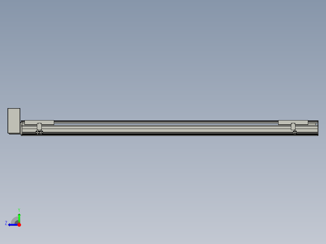 直线模组LHB21-L40-S1950-RU设计图纸右视图