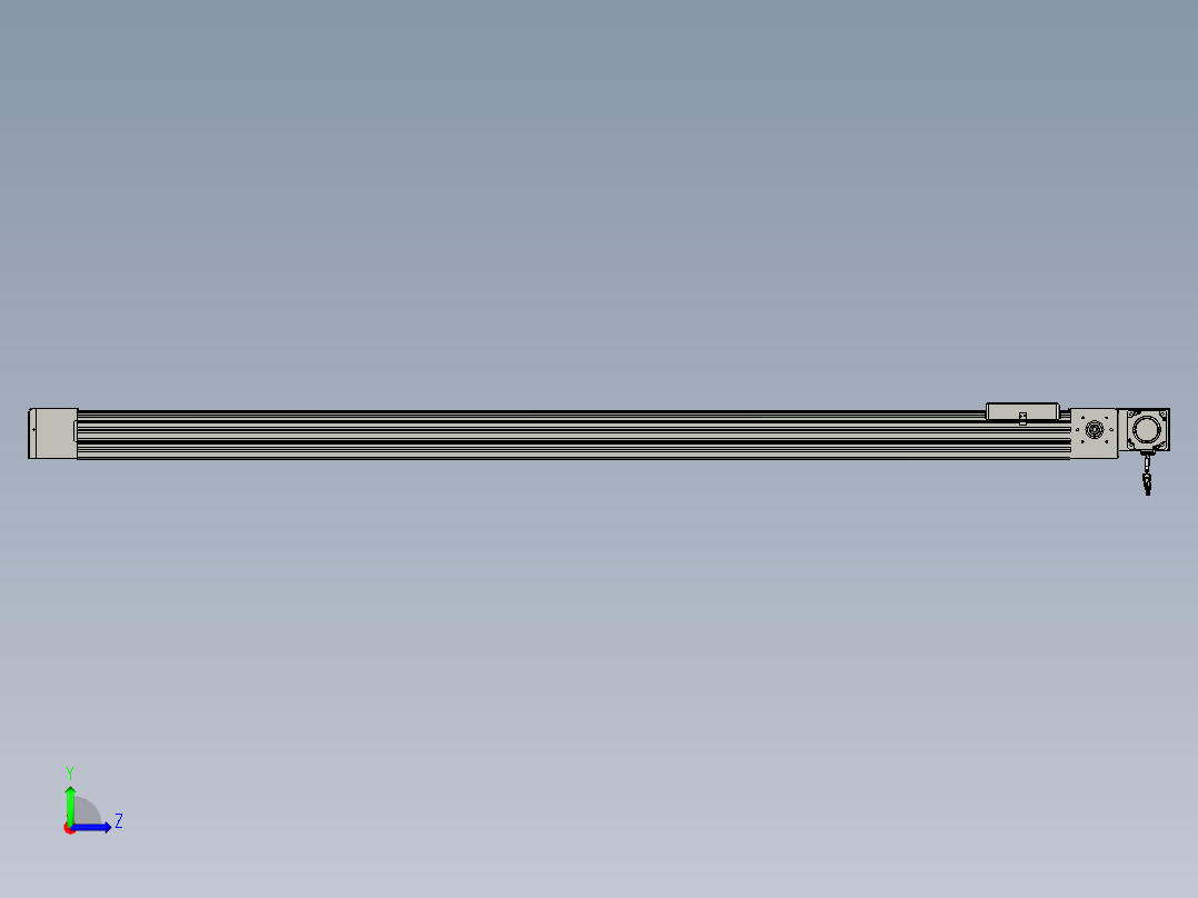 威洛博直线电机模组EB8-L100-S1850-BL-P75-MS3左视图