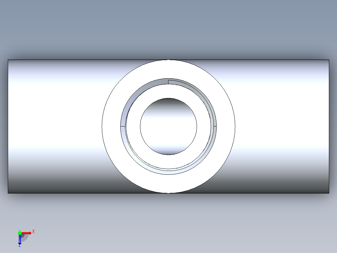 CPVC管件04-Sch80_Tee_FPTxFPTxFPT_9805-003_0.375in俯视图