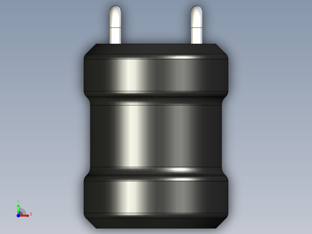 无源元件封装-IND_RAD_D8x10_RA_HS前视图