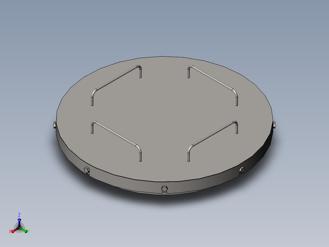 人孔直径=800正等轴测图
