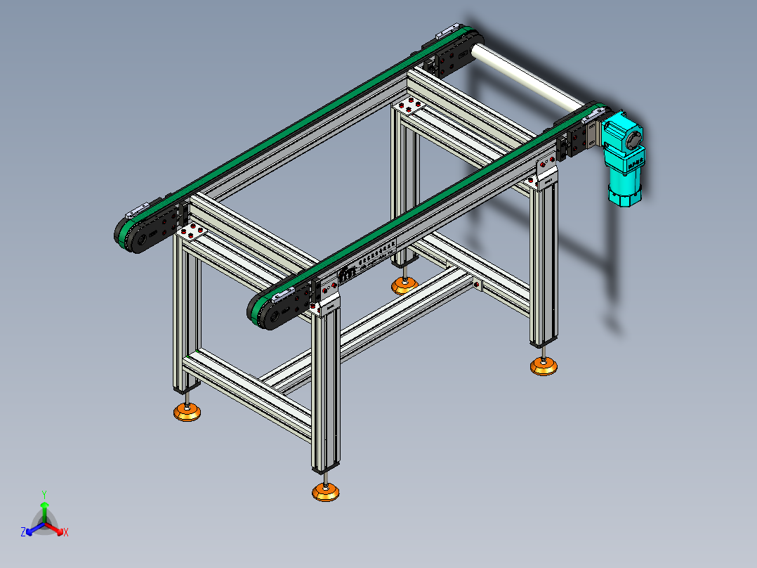 LE-XC4080-重载托盘输送线右直连驱动